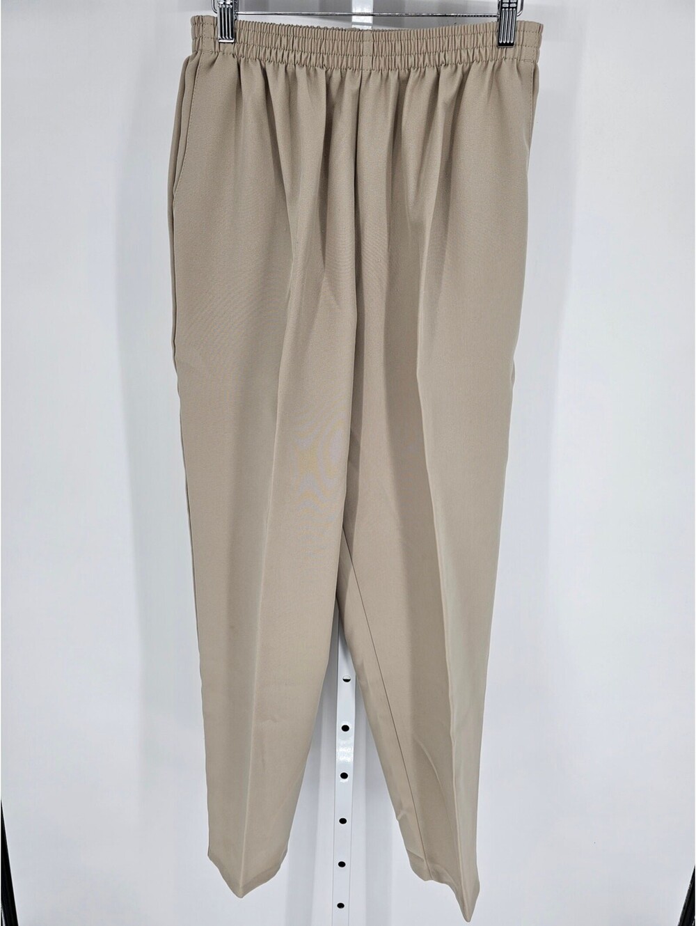 Vintage 1990s Sheridan Square Womens Sz 12 Pull On Dress Pants Solid beige
